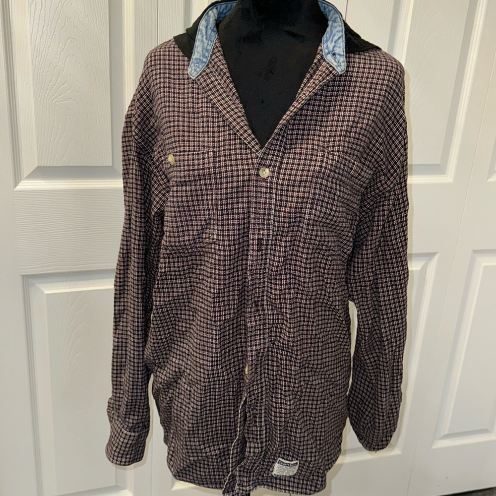 One of a kind upcycled vintage long sleeve hoodie